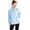 BLUE, variant on Women's Drop Needle Coral Fleece Shawl Collar Button Front Bed Jacket/ Short Robe