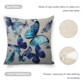 thumbnail image 4 of Many blue butterflies are dreamy Linen toss pillowcase Decoration pillowcase Gift preferred 24x24" Cushion cover 4 set Sofa pillowcase Sofa bedroom living room car, 4 of 8