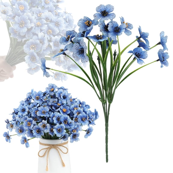 Outdoor Artificial Flowers UV Resistant Fake Silk Flowers No Fade Faux Plastic Plants, No Fade Plastic Greenery Garden Porch Patio Fall Home Decor