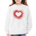 thumbnail image 4 of Ruyang Girls Heart Sweatshirts Kids Cute Solid Color Sweater Casual Valentine Pullover Long Sleeve Pullover Tops Trendy Clothes, 4 of 4