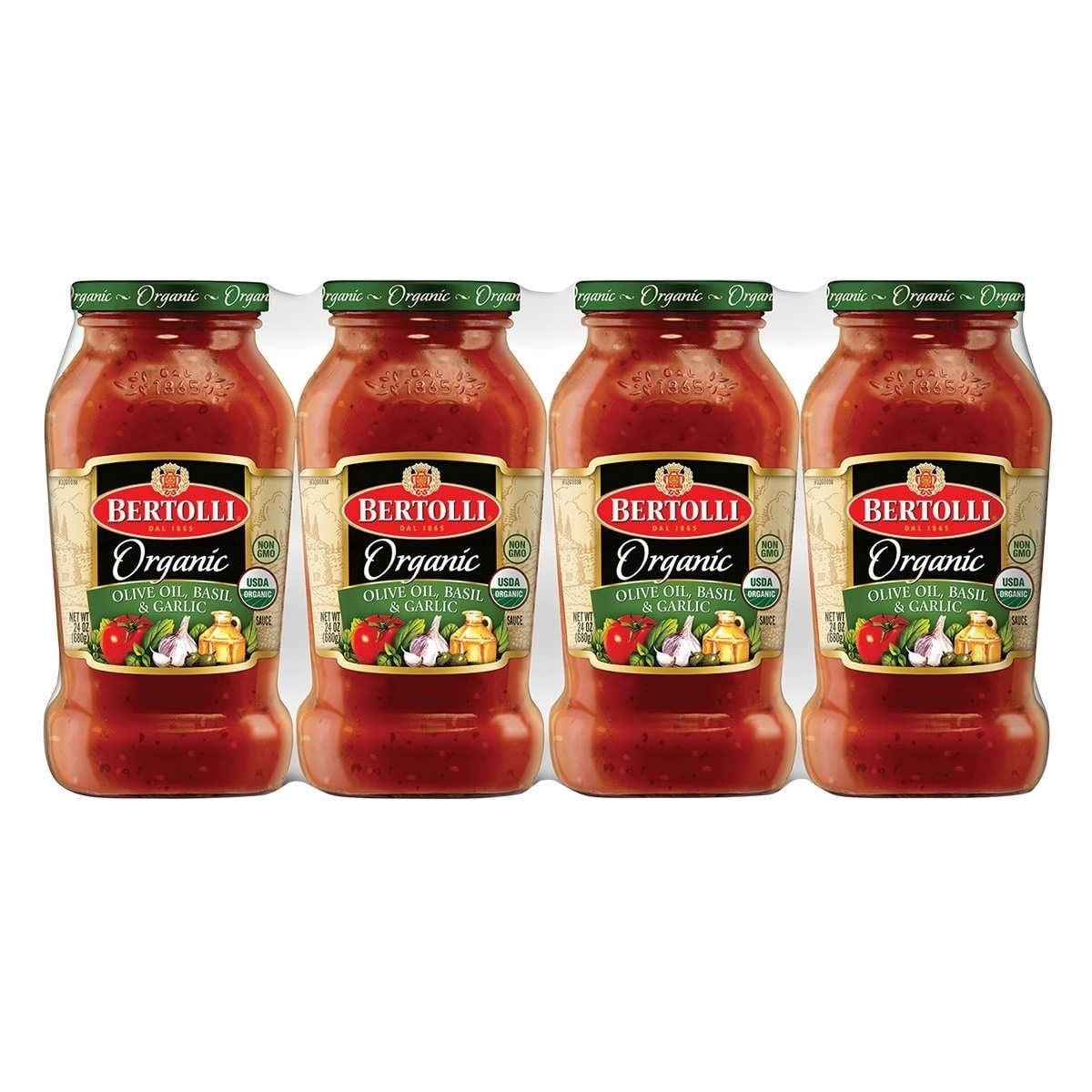 Bertolli Organic Pasta Sauce, 24 Ounce (4 Count) - Walmart.com