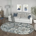 thumbnail image 7 of Madison Traditional 5' x 7' Oval Dark Gray Polypropylene Indoor Area Rug, 7 of 7