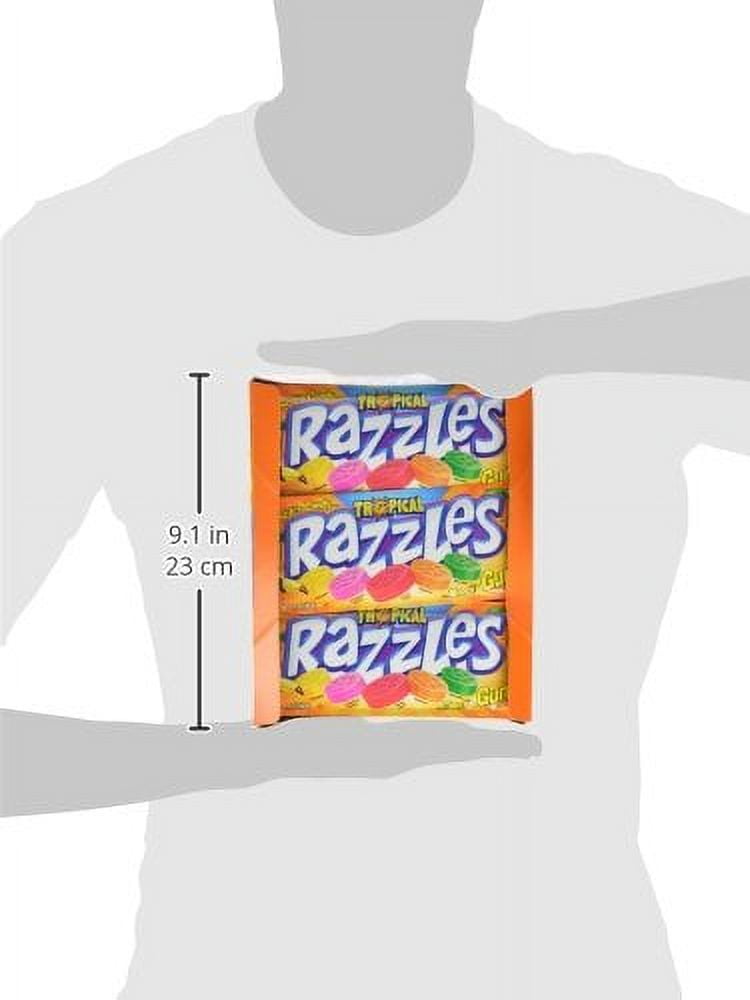 Razzles Tropical Flavor Candy/Gum, 1.4 Ounce (Pack of 24)