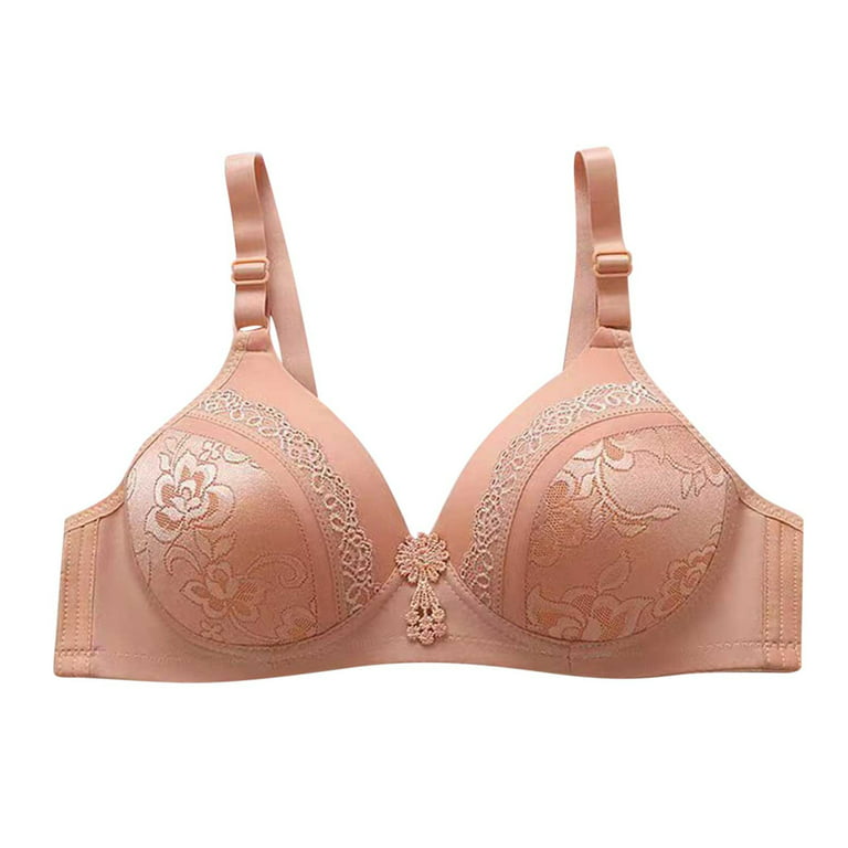Lopecy-Sta Woman Sexy Ladies Bra without Steel Rings Medium Cup Large Size  Breathable Gathered Underwear Daily Bra without Steel Ring Sales Clearance  Bras for Women Push Up Bras for Women Rose Gold 