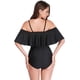 thumbnail image 4 of ZHAOCHENG Trajes De BañoMaternidadUna PiezaSin HombrosVolantesVolantesBikinisMaternidad,NegroXXL, 4 of 5