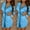 Blue, variant on Vetsdori Womens Short Length Robes 2 PC Lightweight Night Gowns Strap Ice Slik Long Sleeve House Loungewear Bath Robes for Ladies