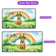 thumbnail image 5 of Happy St. Patrick’s Day Abyssinian with Green Hat Shamrocks Rainbow Desk Mat Full Keyboard Mouse Pad Cat Lover Kitten Owner Gifts Large Mousepad - 03007, 5 of 5