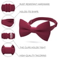 thumbnail image 2 of Babies Classic Pre-Tied Bow Tie Formal Solid Tuxedo, by Bow Tie House (Small, Deep Red), 2 of 5