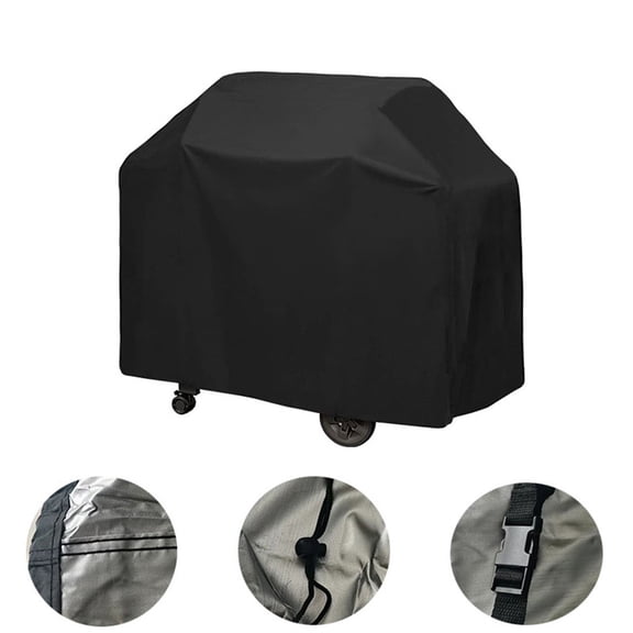 67 Inch Black Outdoor All Weather & UV-Resistant Black Large BBQ Grill Cover