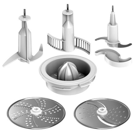NutriChef 6 Piece Food-Processor-Replacement Parts for NutriChef Multifunction Food-Processor White