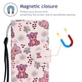 thumbnail image 3 of iPhone 13 Pro Max Case with Card Holder/Detachable Hand Strap, Allytech Stand Folio Flip Wallet Credit Card Slots Magnetic Snap PU Leather Protective Case for iPhone 13 Pro Max 6.7" 2021, Love Bear, 3 of 5