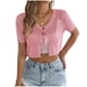 thumbnail image 1 of Tops de Color Sólido para las Mujeres Cuello Redondo Manga Corta Blusa Casual Camiseta Verano Suave, Blusas para las Mujeres Casual, 1 of 8