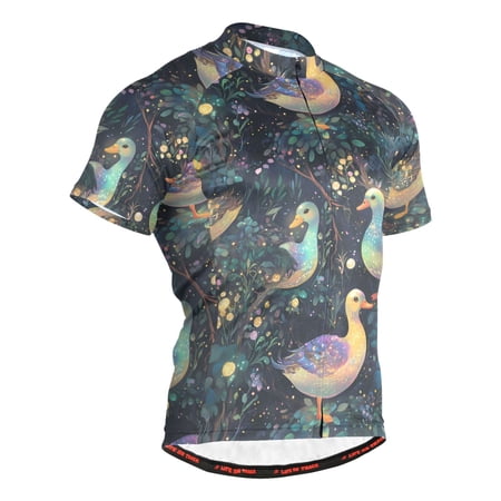 joogoo Magic Cute Duck Pattern Men s Cycling Jerseys Mountain Bike Short Sleeve Tops 2XL