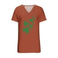 thumbnail image 4 of yievot St Patricks Day Women Shamrock Graphic Casual T-Shirt Short Sleeve Crewneck Tee Tops Plus Size, 4 of 4