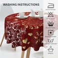thumbnail image 6 of Christmas Tablecloth 60 Inch Round Winter Table Cloth Xmas White Gold Snowflake TableCloths Waterproof Wrinkle Resistant Polyester Table Cover for Home/Kitchen/Dining Room/Party/Outdoor Picnic, 6 of 6