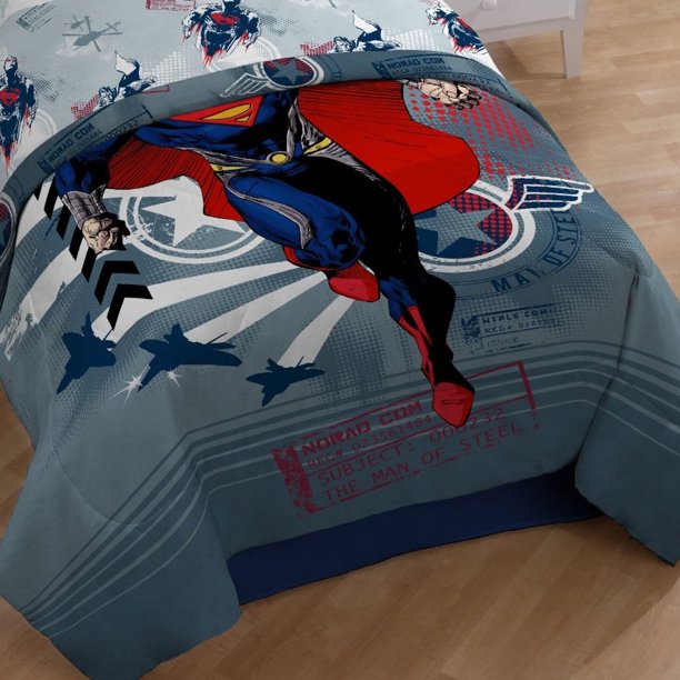Dc Comics Superman Man Steel Twin Bed Comforter Walmart Com Walmart Com