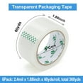 thumbnail image 2 of Heavy Duty Transparent Packing Tape with Dispenser - 6Rolls, Total 360Y, 2.4 mil, 1.88 inch x 60 Yards, Clear Packaging Tape Refills for Shipping, Mailing, Moving & Storage, 2 of 7