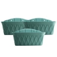 thumbnail image 1 of Mr. Garden 3 Pack Garden Planter Rectangular Plastic Planter Self-watering Wall-Mounted, Green, 17 Inch, 1 of 4