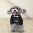 thumbnail image 5 of Round Neck Pet Costume - Comfortable Outfits Striped Print Cat Costume for Small Dogs - Pajamas, 5 of 8