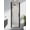 Black, variant on YOKWOK 24-26" W x 72" H Frameless Hinged Pivot Shower Door, 1/4"(6mm) Clear Tempered Glass Pivot Swing Shower Glass Door, 180° Inward & Outward Opening, Reversible Installation with Handle, Black
