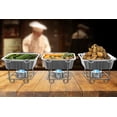 thumbnail image 6 of Chafing Dish Buffet Set, Half Size, Disposable Catering Supplies -6 Pack- Food Warmers for Parties: Foldable Wire Racks, Fuel, Aluminum Water Pans, Food Pans, Serving Utensils -Single Pan Food Warmer, 6 of 6