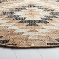 thumbnail image 3 of SAFAVIEH Natural Fiber Watson Geometric Area Rug, Natural/Black, 6' x 6' Round, 3 of 8