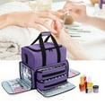 thumbnail image 4 of Aellinatey Double Layer Nails Polish Holder with Nails Dryer Compartment Removable Pouches, 4 of 12