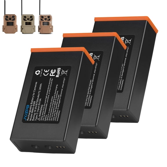 3Pack 6700mAh Battery for Moultrie Cellular Trail Cameras Edge 2/Edge 2 Pro/Edge 3/Edge 3 Pro