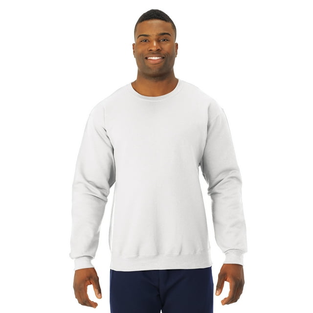 Jerzees Adult NuBlend Crew Neck Sweatshirt, XL, White