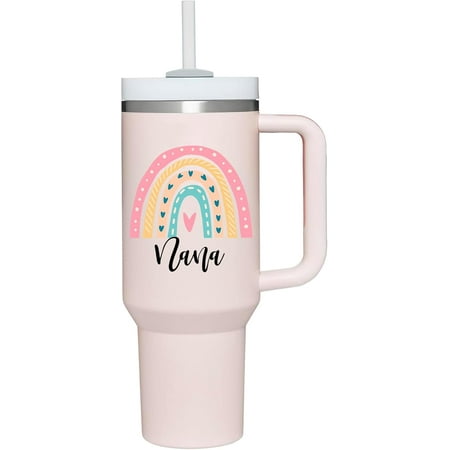

40 oz Tumbler with Handle Nana Gifts.Birthday Anniversary Mothers Day Christmas Gifts for Grammy Grandmother Grandma Gigi Mimi Nana Nonna.Nana Gifts from Grandchildren.