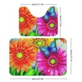 thumbnail image 2 of Bathroom Rugs Set 2 Pieces, Spring Flower Bathroom Set - Quick Drying Bath Mat And U-Shaped Toilet Rug, Water Absorbent Bath Carpet For Bedroom Floor Living Room, Machine Washable, 2 of 6
