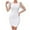 White, variant on BangWanChi Work Dresses for Women Dresses for Women Casual Summer Plus Size Dress Fashion Women Summer Casual V-Neck Long Sleeve High Waist Mini Dress