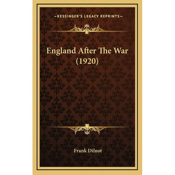 England After The War (1920) (Hardcover)