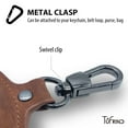 thumbnail image 4 of AirPod 1, 2 Leather Case with Keychain and Button Lock Compatible with Apple Airpods 1, 2 Made with Genuine Horse Cow Leather - Legacy Snap (Brown), 4 of 6