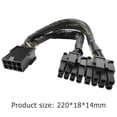 thumbnail image 3 of Gráficos De 8 Pines Tarjeta gráfica de 8 pines a doble 8 pines (6+2) Cable de alimentación GPU para tablero de minería BTC, 3 of 5