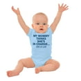 thumbnail image 3 of Funny Mommy Thinks She's in Charge Romper Boys or Girls Infant Baby Brisco Brands 6M, 3 of 6