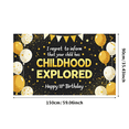 thumbnail image 3 of Black Background Glittery Banner with Golden Balloons and Stars Happy 18th Birthday Theme Childhood Explored Party Decoration Backdrop Photography Props Birthday Party Supplies, 3 of 8