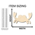 thumbnail image 2 of Unfinished Wood Simple Crab Shape - Craft - up to 46" DIY 46" / 1", 2 of 3