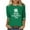 #152-Green, variant on Nuoqisi Abstract Print 3/4 Sleeve Loose Tee - Women's Casual Round Neck 3/4 Sleeve Top for Weekend Farmers Market Visits, Creative Studio Outings, and Relaxed Artistic Daily Wear