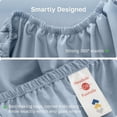thumbnail image 6 of California Design Den King Size Fitted Sheet Only - 600 Thread Count 100% Cotton Sateen, Deep Pocket Bottom Fitted Sheet - Blue, 6 of 9