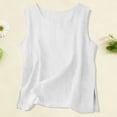 thumbnail image 2 of idosla Tank Tops Women Comfy Summer Sleeveless Crewneck Gauze Shirts Casual Blouse Cami Crop Tops (White, L), 2 of 6