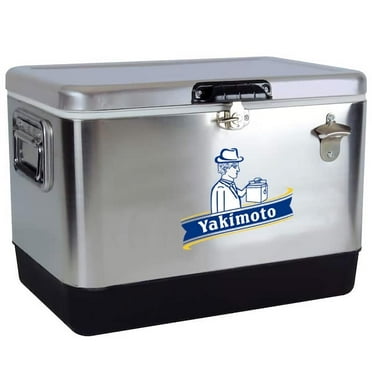 Yakimoto Premium Stainless Steels 54QT Cooler Box with PU Insulation - Heavy-Duty