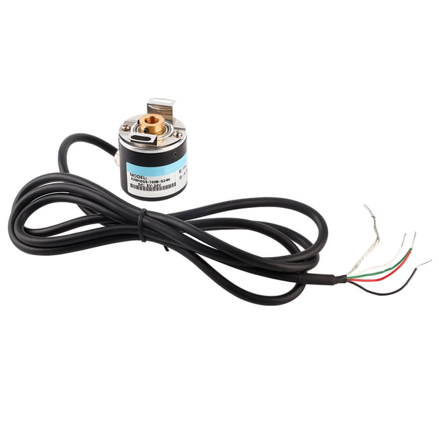 Codificador de eje hueco AB bifásico para piezas de automatización industrial, 3000-6000 rpm, CC 5-24 V, 100 B