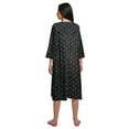 thumbnail image 4 of Moomaya Cotton Sleepwear For Ladies Printed Round Neck Button Placket Nightdress, 4 of 6