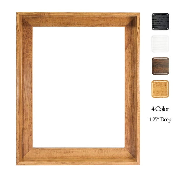 Floating Frame For 24x30 Inch Canvas Painting 4 Color Picture Art Wall Decor Light Oak Frame Walmart Com Walmart Com
