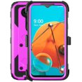 thumbnail image 1 of Mignova for LG K31 Case,LG Aristo 5 Case,LG Fortune 3 Case,[Built-in Screen Protector][Kickstand] Heavy Duty Rugged PC Back &Soft TPU Inner Armor Swivel Belt Clip Holster Protective Case(Purple), 1 of 7