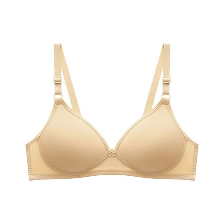 Balconette Bra  Comdrip High Support Bras for Women Adjustable Strap Full Coverage Up Bras Comfortable No Underwire Wireless Bras Lightly Lined Bra Yellow 34
