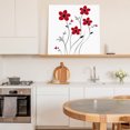 thumbnail image 6 of Red Spring Floral Wall Art Painting on Canvas, Elegant Summer Botanical Pastoral Canvas Art Home Prints Wall Art Framed Modern Artwork for Living Room Bedroom Wall Decor 16x16in, 6 of 9