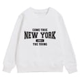 thumbnail image 5 of Hoodies,Kids Long Sleeve Crewneck Sweatshirt Letter Printed Lightweight Blouse Top for Children,Boys Hoodies,Z01 White,5-6 Years, 5 of 5