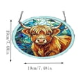thumbnail image 4 of Acrylic Puzzles Suncatcher Window Hanging, Colorful Highland Cow Sun Catcher for Door Home Decor Animal Suncatcher Christmas Mother's Day Birthday Gifts for Women Men, 4 of 5